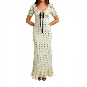 NEW MAUDE georgina maxi dress in seafoam